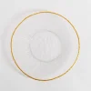 Talerze| Talerz szklany ze złotym rantem 31 cm