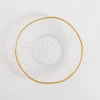 Talerz szklany ze złotym rantem 21 cm
