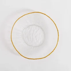 Talerz szklany ze złotym rantem 21 cm