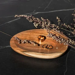 inny Talerz z drewna akacjowego 16x13 cm