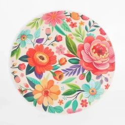 Grill I Piknik|inny Talerz z melaminy w kwiaty 20 cm