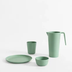 inny Talerz z melaminy zielony 21 cm