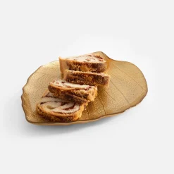 inny Talerz złoty LIŚĆ 28 cm