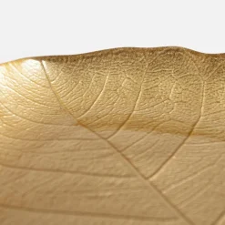 Patery Dekoracyjne|inny Talerz złoty LIŚĆ 19 cm