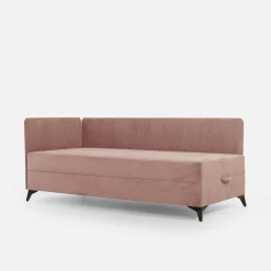 Sofy|Tapczany|Esteti Tapczan narożny pudrowy róż IBIS 90x200 cm