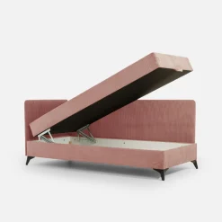 Sofy|Tapczany|Esteti Tapczan narożny pudrowy róż IBIS 90x200 cm