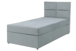 Sofy|Tapczany| Tapczan z pojemnikiem i geometrycznym wezgłowiem NELA 100x200 cm