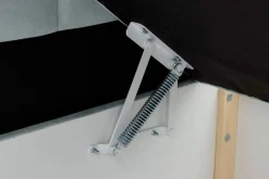 Sofy|Tapczany| Tapczan z pojemnikiem i geometrycznym wezgłowiem NELA 100x200 cm