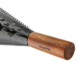 Tarki I Szatkownice| Tarka kuchenna stożkowa z drewnianą rączką czarna 12x27,5 cm