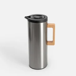 inny Termos z drewnianym uchwytem srebrny 1l