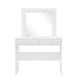 Toaletki I Konsole| Toaletka z lustrem i oświetleniem biała