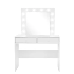 Toaletki I Konsole| Toaletka z lustrem i oświetleniem biała