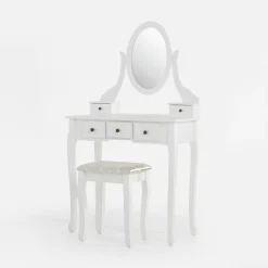 Toaletki I Konsole|inny Toaletka z lustrem i taboretem FENDIS