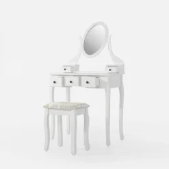Toaletki I Konsole|inny Toaletka z lustrem i taboretem FENDIS