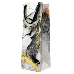 Pakowanie Prezentów|Paw Torba prezentowa PREMIUM MARBLE BOTTLE 12x37 cm
