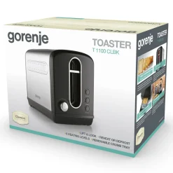 Małe Agd|Tostery|Gorenje Toster CLASSICO czarno-srebrny T1100CLBK