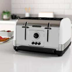 Małe Agd|Tostery|MORPHY RICHARDS Toster na 4 kromki biały VENTURE
