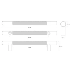 Uchwyty Standardowe| Uchwyt PORTO RYF 18,2 cm złoty szczotkowany