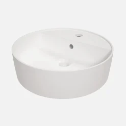 Deante Umywalka ceramiczna nablatowa biała ROUND 42 cm