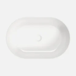 Deante Umywalka ceramiczna nablatowa biała ROUND 58 cm