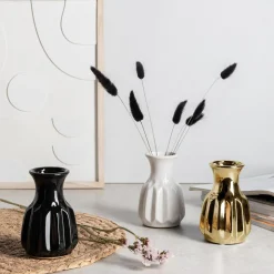 inny Wazon ceramiczny złoty 12 cm