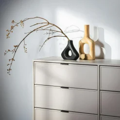 Wazony|inny Wazon geometryczny czarny 20 cm