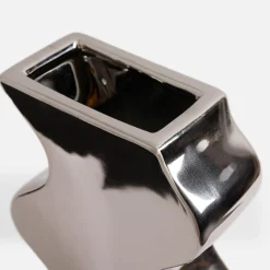 inny Wazon geometryczny srebrny 20 cm