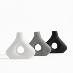 Wazony|inny Wazon geometryczny szary 20 cm