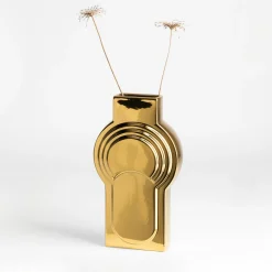 inny Wazon geometryczny złoty 28 cm
