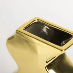 Wazony| Wazon geometryczny złoty 20 cm