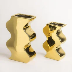 Wazony| Wazon geometryczny złoty 20 cm