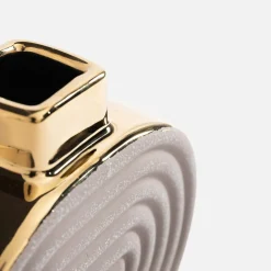 Wazony|inny Wazon glamour szaro-złoty 15 cm