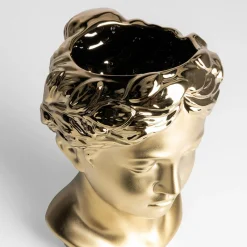 inny Wazon głowa w stylu greckim złoty 25 cm