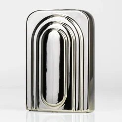 Wazony|inny Wazon nowoczesny srebrny 18 cm