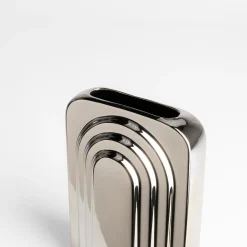 Wazony|inny Wazon nowoczesny srebrny 18 cm