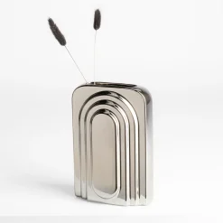 Wazony|inny Wazon nowoczesny srebrny 18 cm