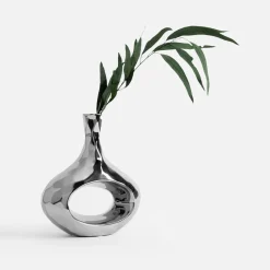 Wazony|inny Wazon nowoczesny srebrny 20 cm