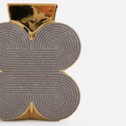 Wazony|inny Wazon nowoczesny szaro-złoty 15 cm