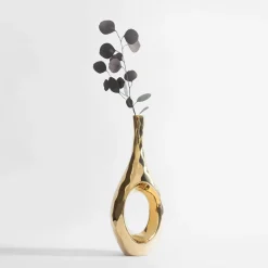 Wazony|inny Wazon nowoczesny złoty 41 cm
