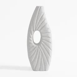 inny Wazon żłobiony biały 35 cm