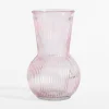 inny Wazon różowy prążkowany 17,5 cm