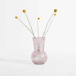 inny Wazon różowy prążkowany 17,5 cm