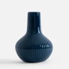inny Wazon ryflowany niebieski 20 cm