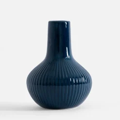 inny Wazon ryflowany niebieski 20 cm