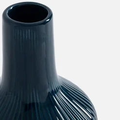 inny Wazon ryflowany niebieski 20 cm