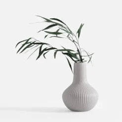 Wazony|inny Wazon ryflowany szary 20 cm