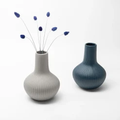 Wazony|inny Wazon ryflowany szary 20 cm