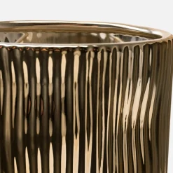 inny Wazon ryflowany złoty 17 cm