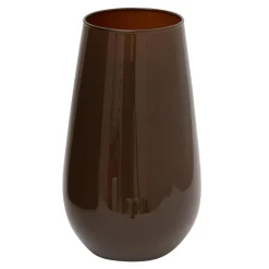 Wrześniak Wazon szklany brązowy 23 cm