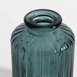 inny Wazon szklany ciemnozielony 10 cm